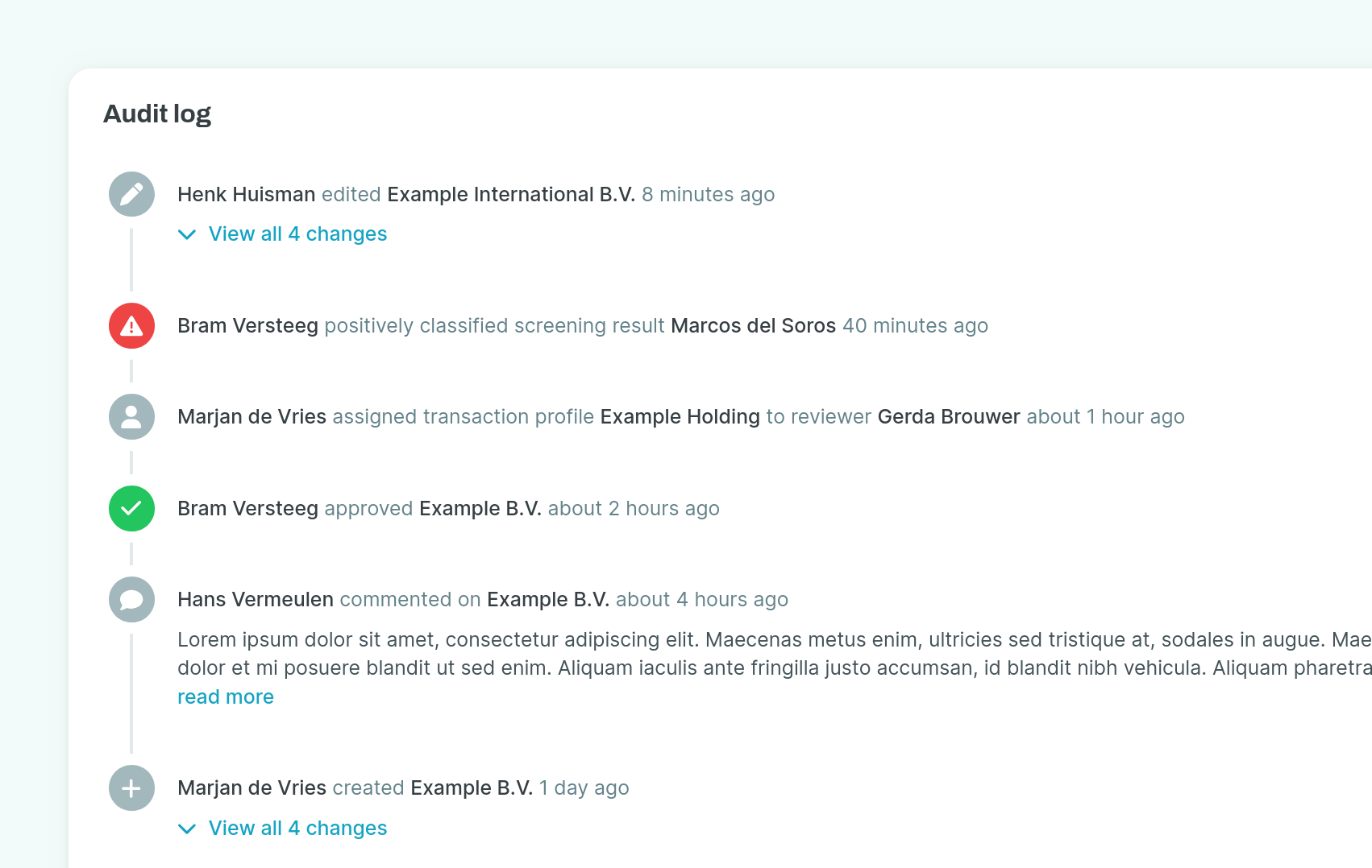 Audit ready reporting and controls